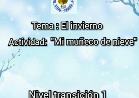 Esta actividad fue realizada por nuestros niños de la Escuela La Esperanza de Radal, del nivel de Transición I, alusivo a la estación del año EL INVIERNO